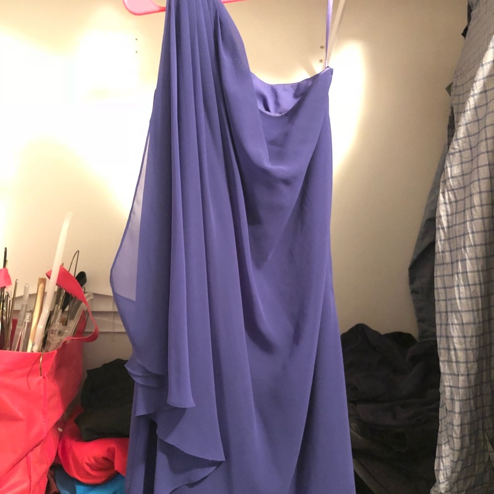 Ralph Lauren one shoulder purple dress